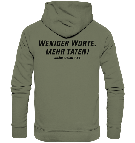 Hoodie Weniger Worte, mehr Taten - Peak Performance Fitness Germany